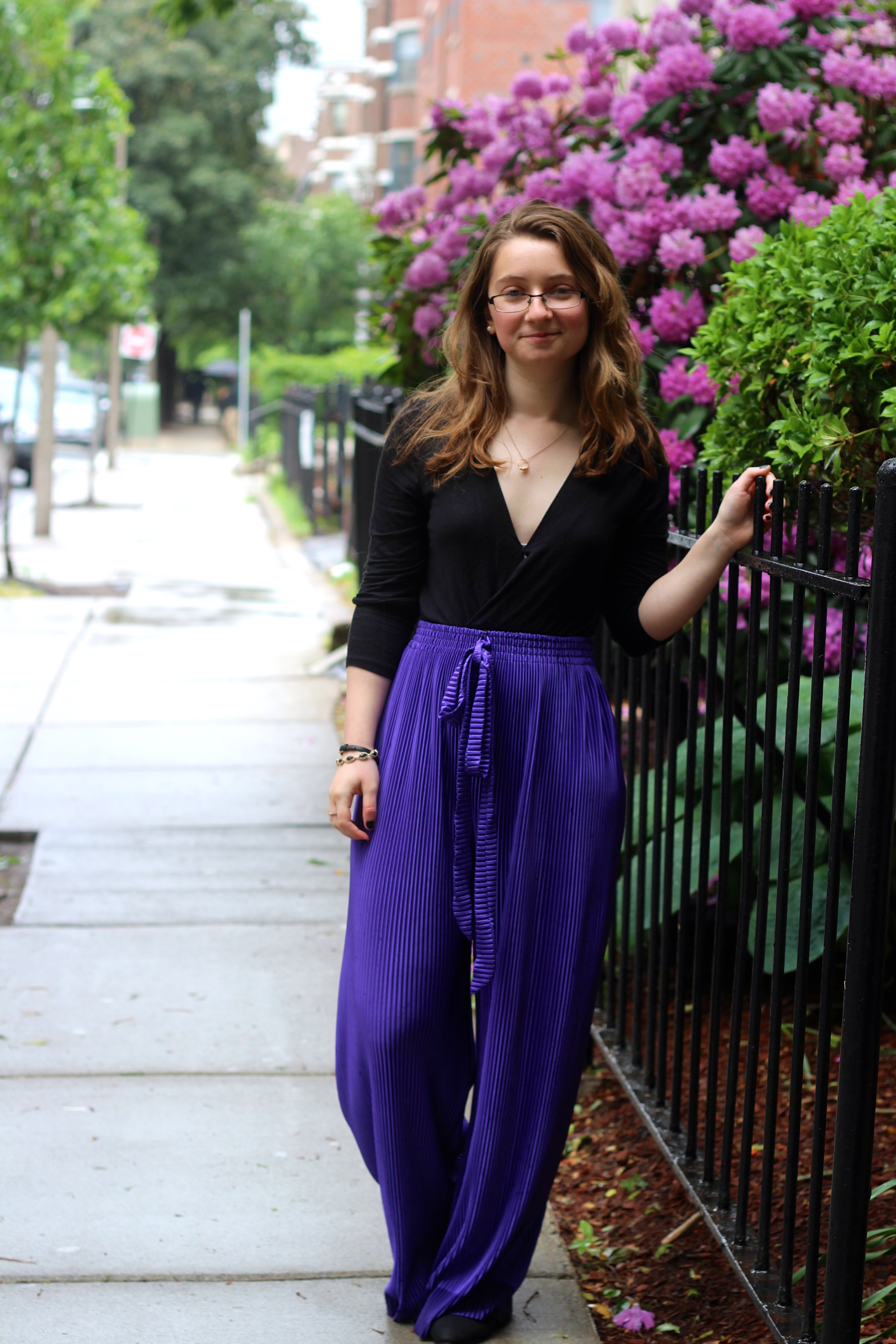 purple palazzo pants