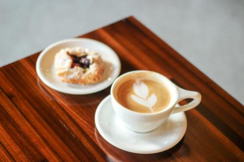 Rose Latte and Danish 2